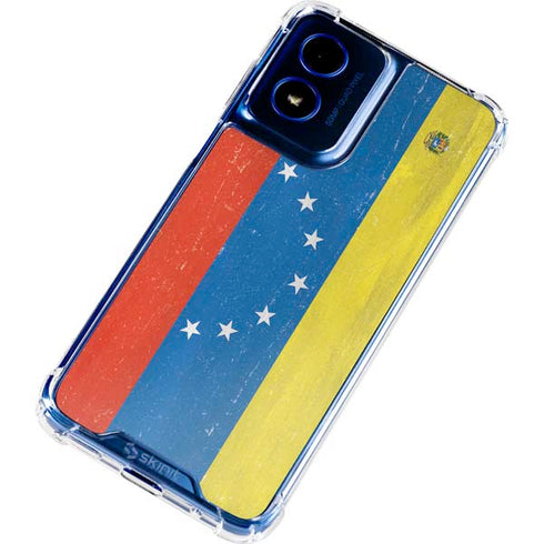 Venezuela Flag Distressed Moto G Play 4G (2024) Clear Case